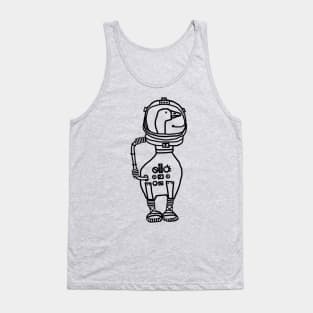 Sci Fi Astronaut Space Goose Outline Tank Top